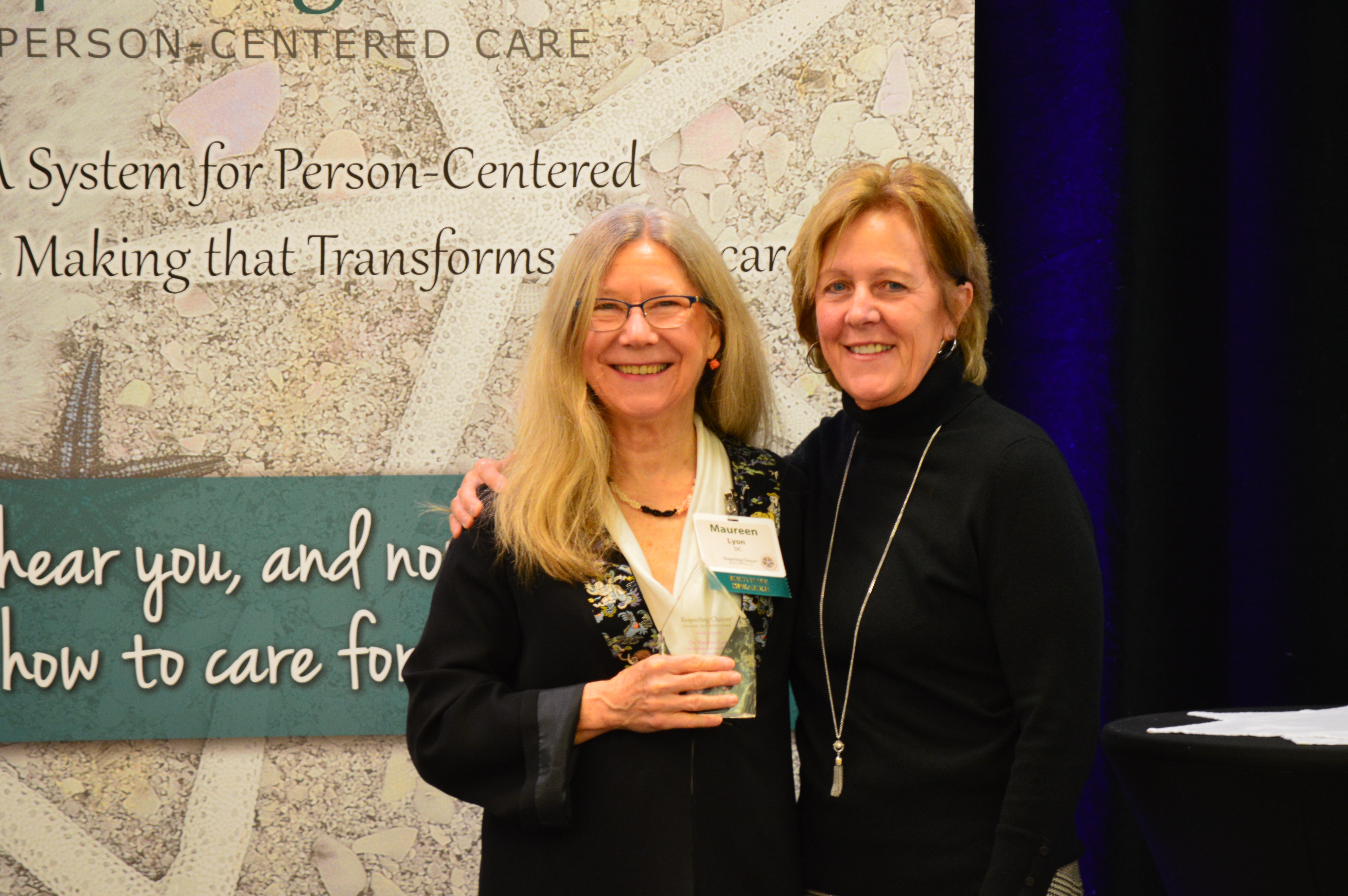Excellence and Innovation in Research - Recipient: Dr. Maureen Lyon, Children’s National Health System – Washington, D.C. | Pictured from L-R: Linda Briggs (RC), Maureen Lyon